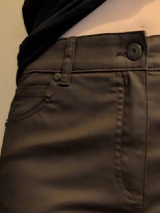 Olsen Brown Mona Slim Pants - Picture 5 of 11